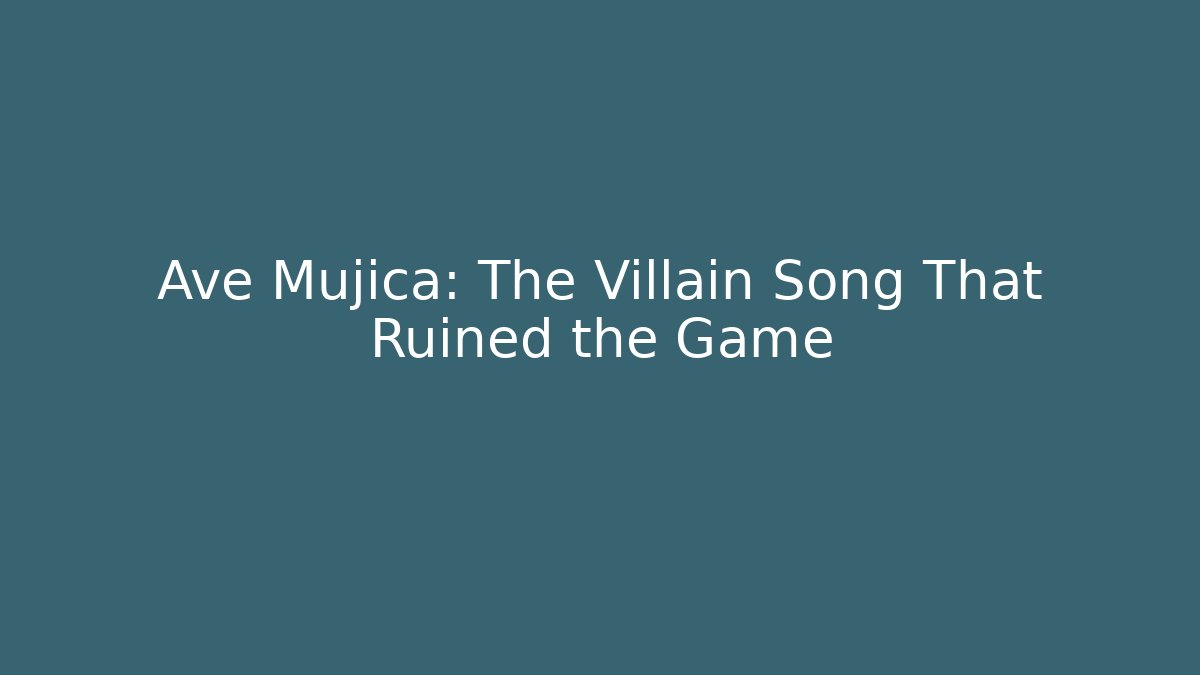 Ave Mujica: The Villain Song That Ruined the Game