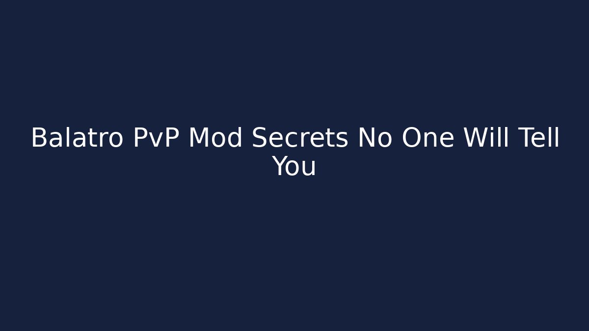 Balatro PvP Mod Secrets No One Will Tell You
