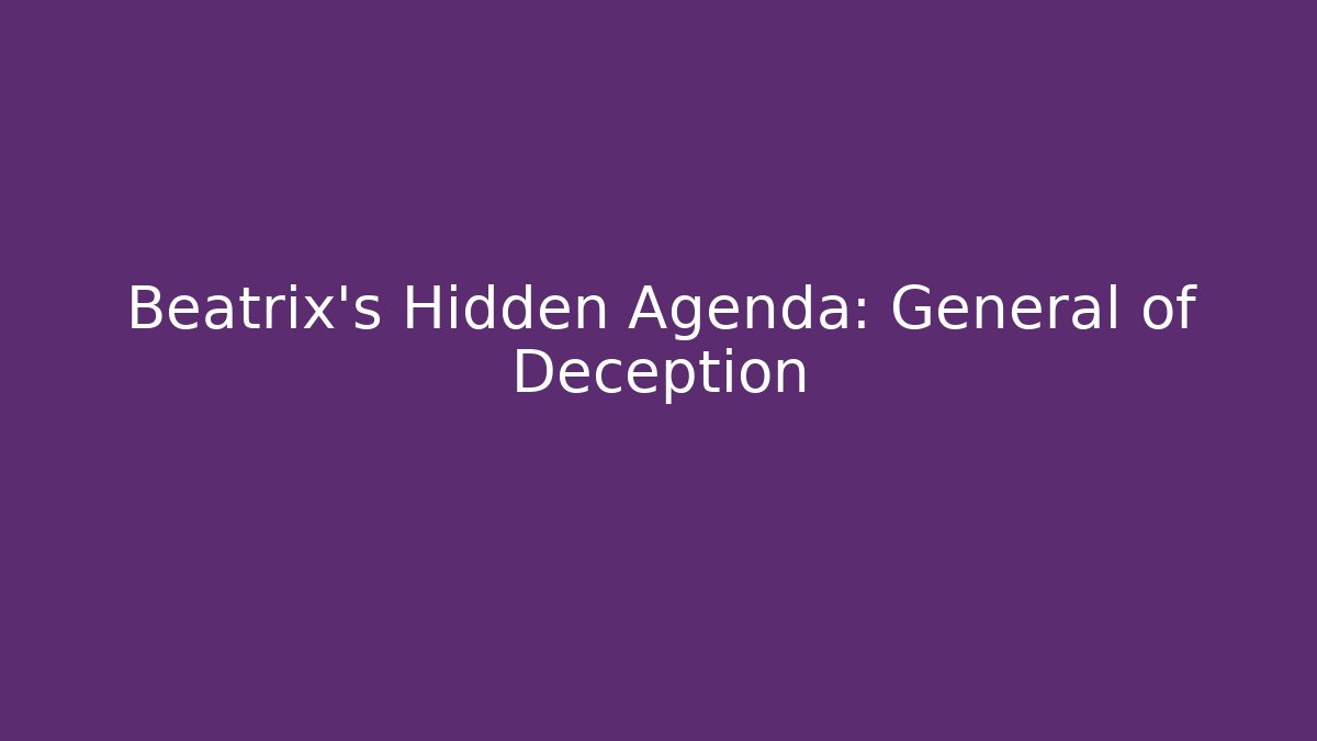 Beatrix's Hidden Agenda: General of Deception