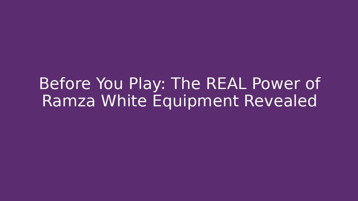 Before You Play: The REAL Power of Ramza White Equipment Revealed
