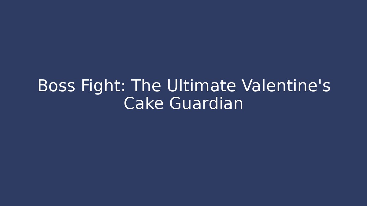 Boss Fight: The Ultimate Valentine's Cake Guardian