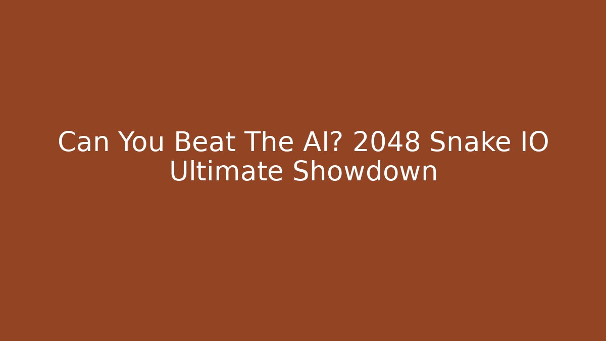 Can You Beat The AI? 2048 Snake IO Ultimate Showdown