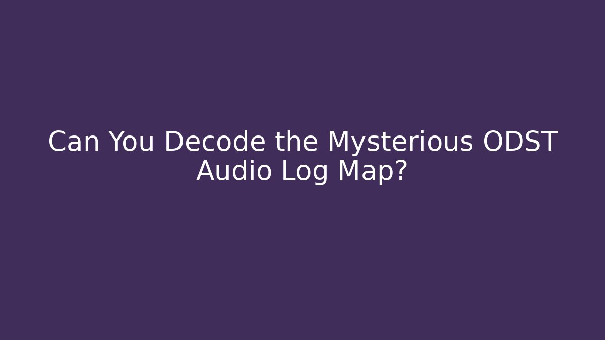 Can You Decode the Mysterious ODST Audio Log Map? - Andrea Zevedo