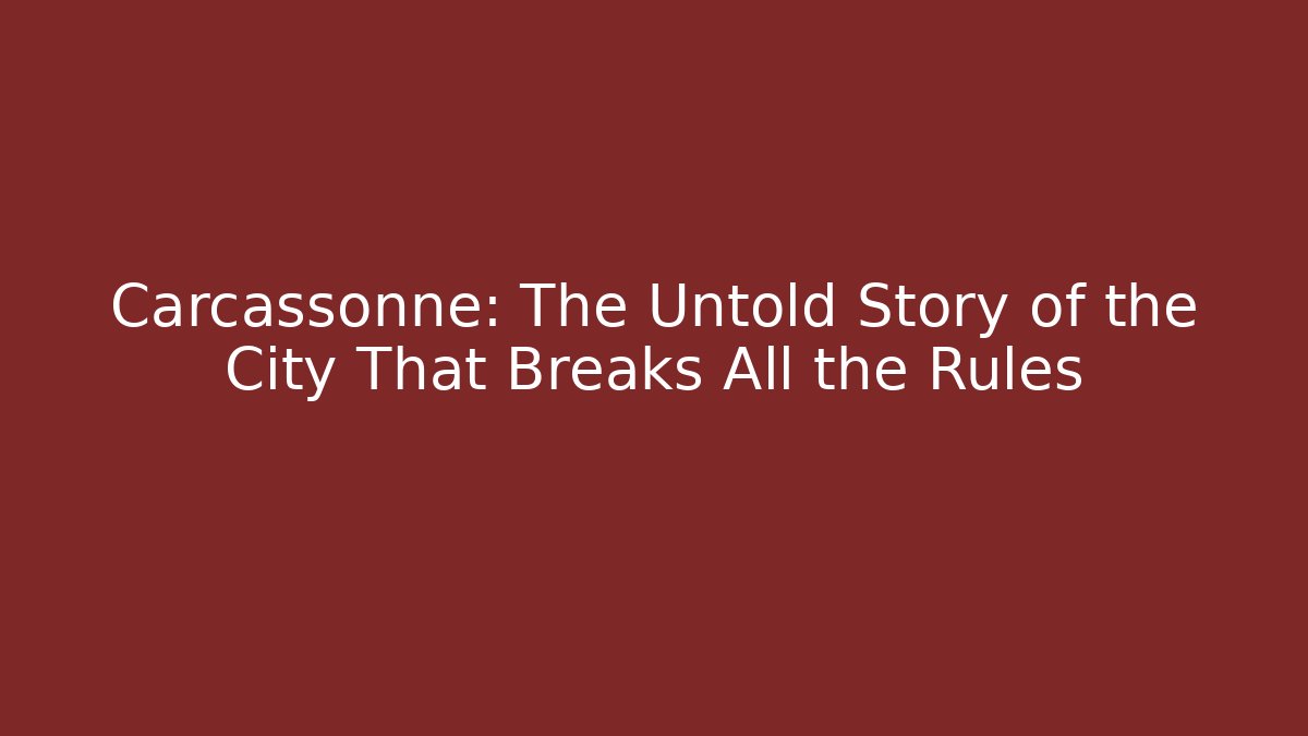 Carcassonne: The Untold Story of the City That Breaks All the Rules - Andrea Zevedo