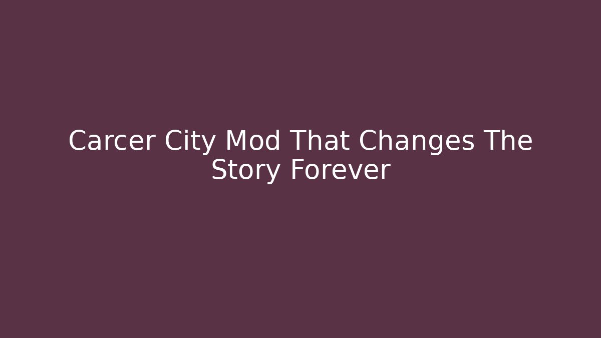 Carcer City Mod That Changes The Story Forever