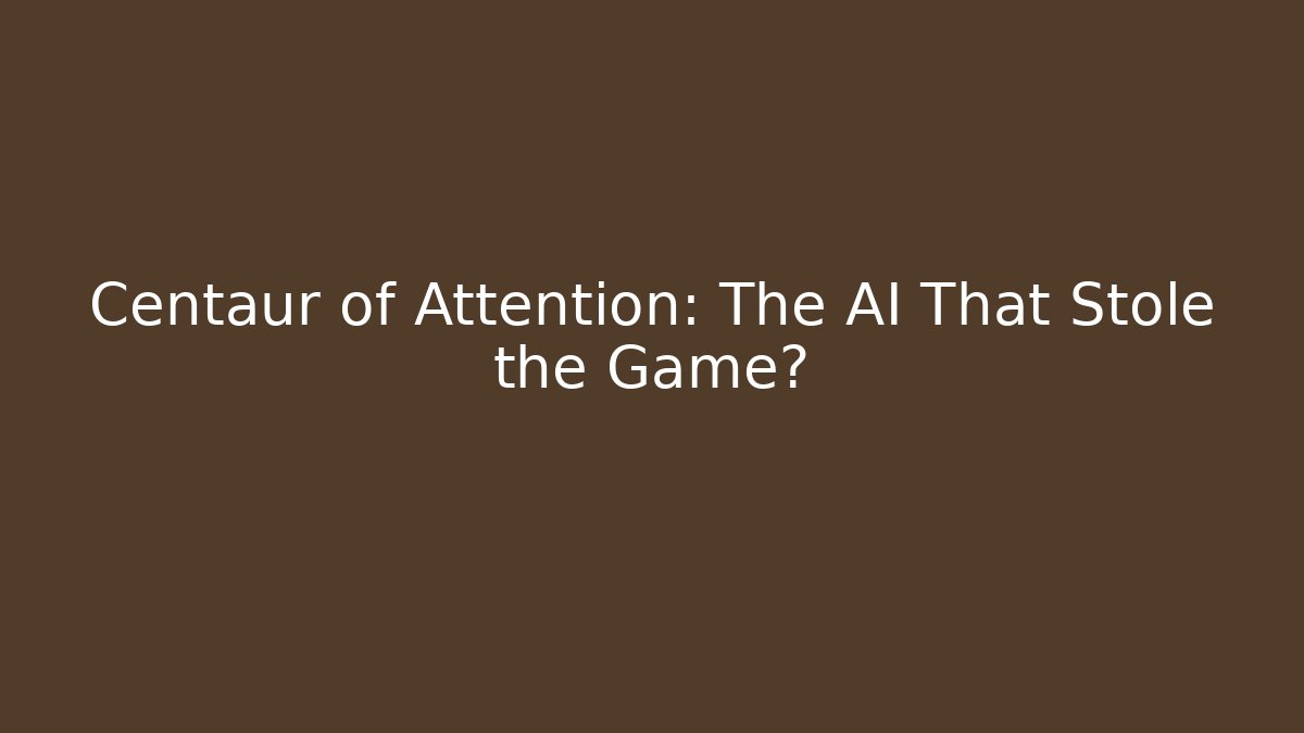 Centaur of Attention: The AI That Stole the Game?