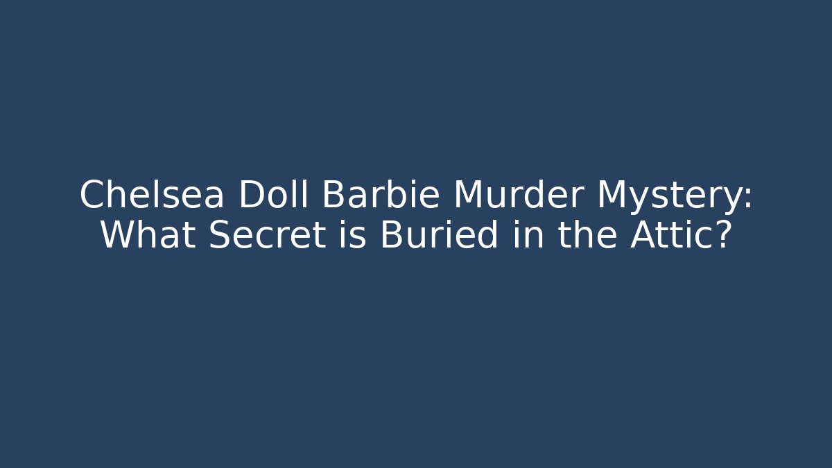 Chelsea Doll Barbie Murder Mystery: What Secret is Buried in the Attic?