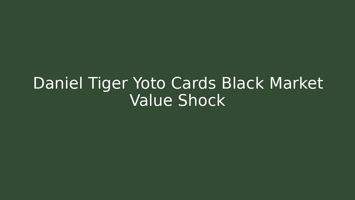 Daniel Tiger Yoto Cards Black Market Value Shock