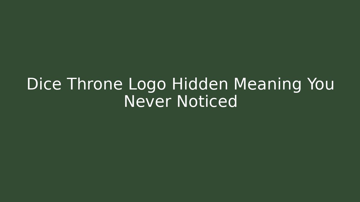 Dice Throne Logo Hidden Meaning You Never Noticed