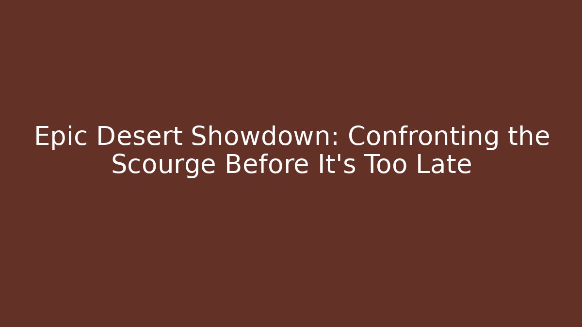 Epic Desert Showdown: Confronting the Scourge Before It's Too Late