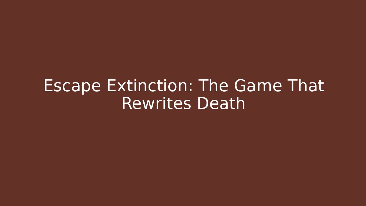 Escape Extinction: The Game That Rewrites Death