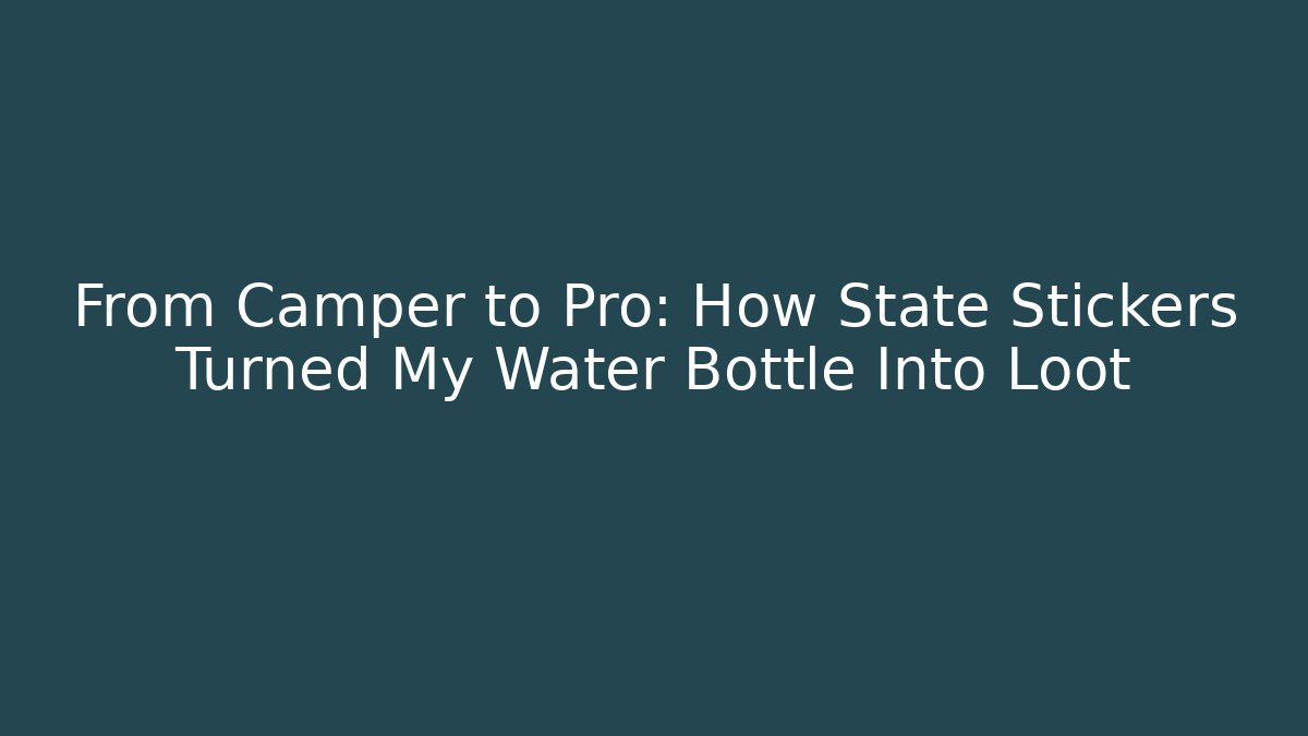 From Camper to Pro: How State Stickers Turned My Water Bottle Into Loot