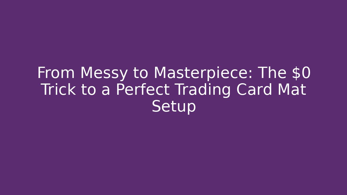 From Messy to Masterpiece: The $0 Trick to a Perfect Trading Card Mat Setup