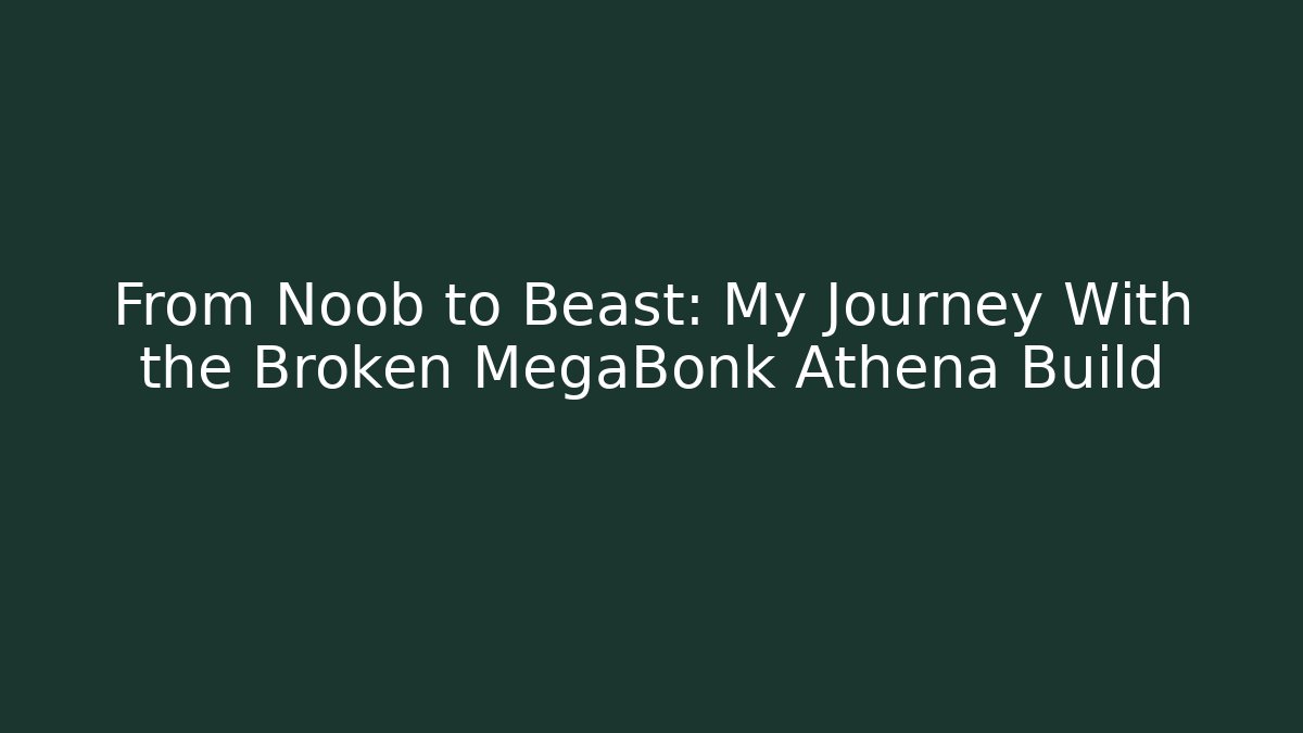 From Noob to Beast: My Journey With the Broken MegaBonk Athena Build