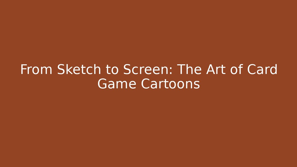 From Sketch to Screen: The Art of Card Game Cartoons