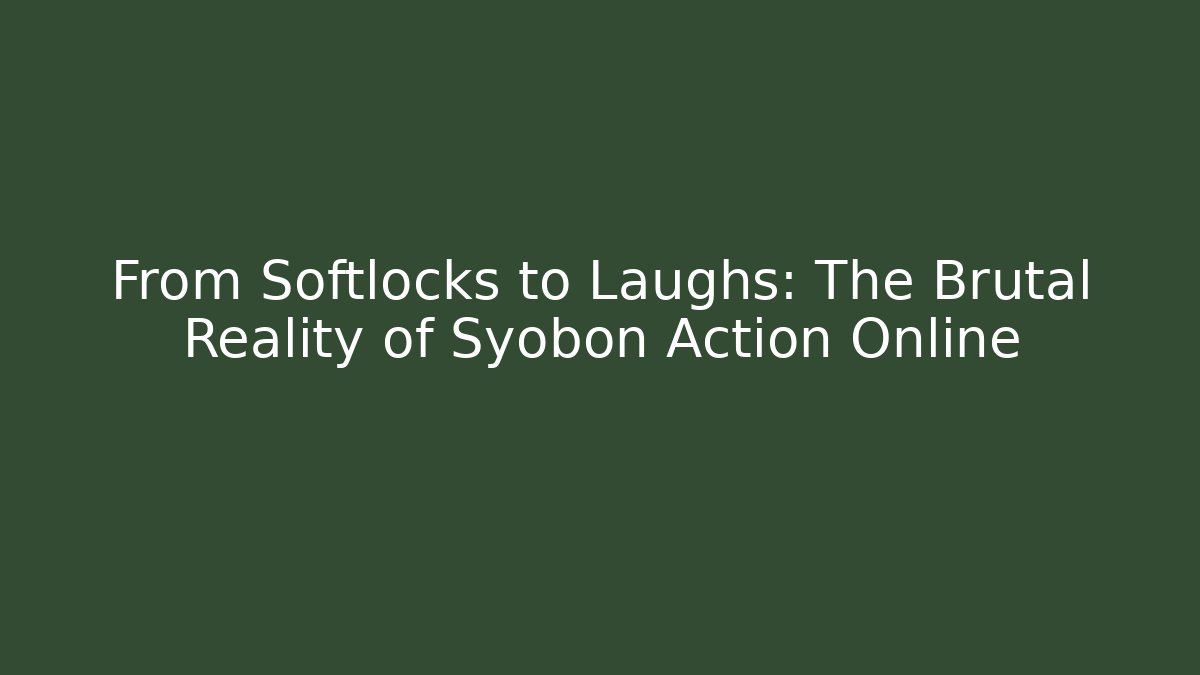 From Softlocks to Laughs: The Brutal Reality of Syobon Action Online - Andrea Zevedo