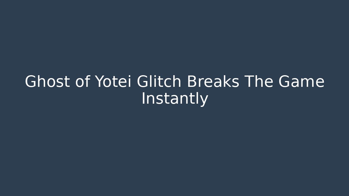 Ghost of Yotei Glitch Breaks The Game Instantly - Andrea Zevedo