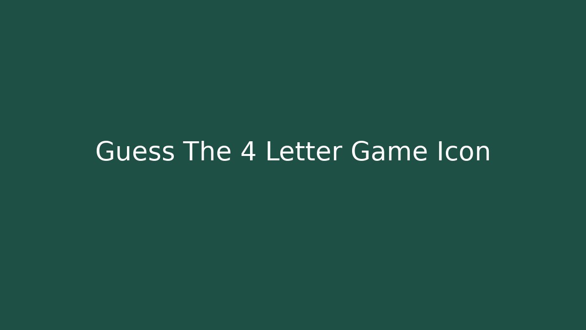 Guess The 4 Letter Game Icon