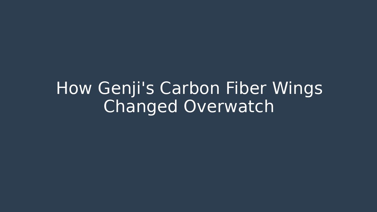 How Genji's Carbon Fiber Wings Changed Overwatch