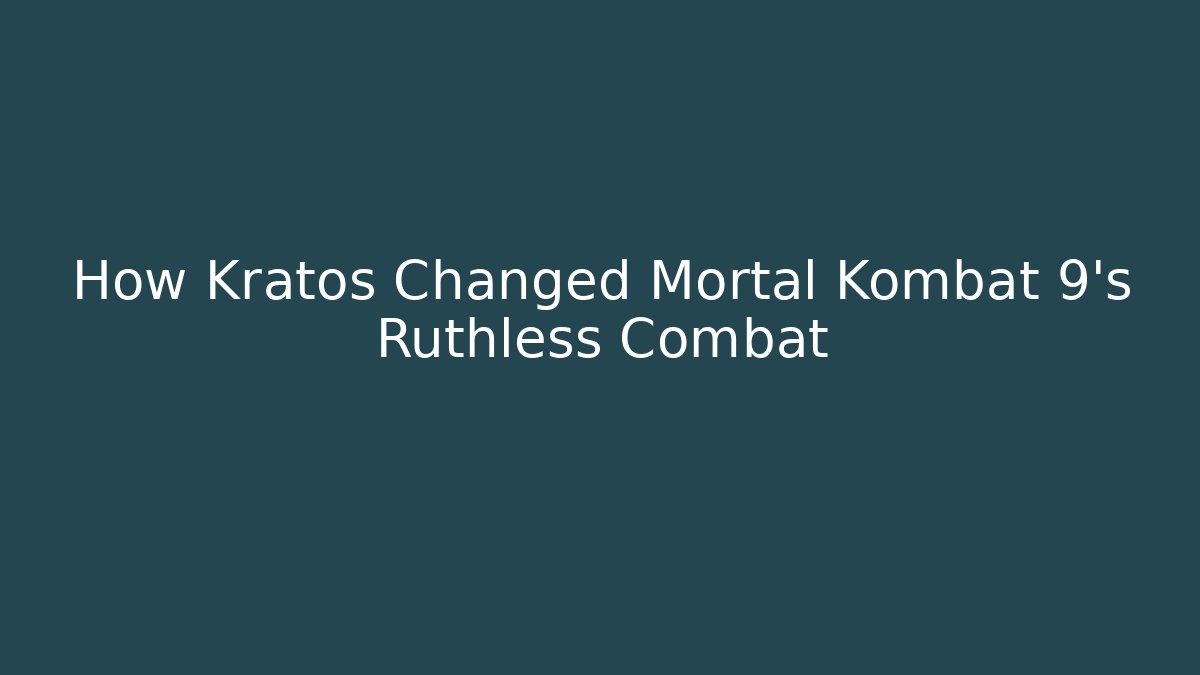 How Kratos Changed Mortal Kombat 9’s Ruthless Combat
