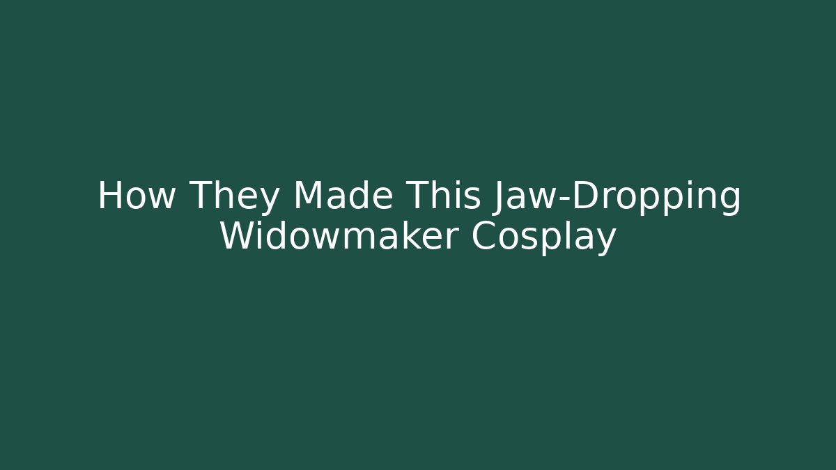 How They Made This Jaw-Dropping Widowmaker Cosplay