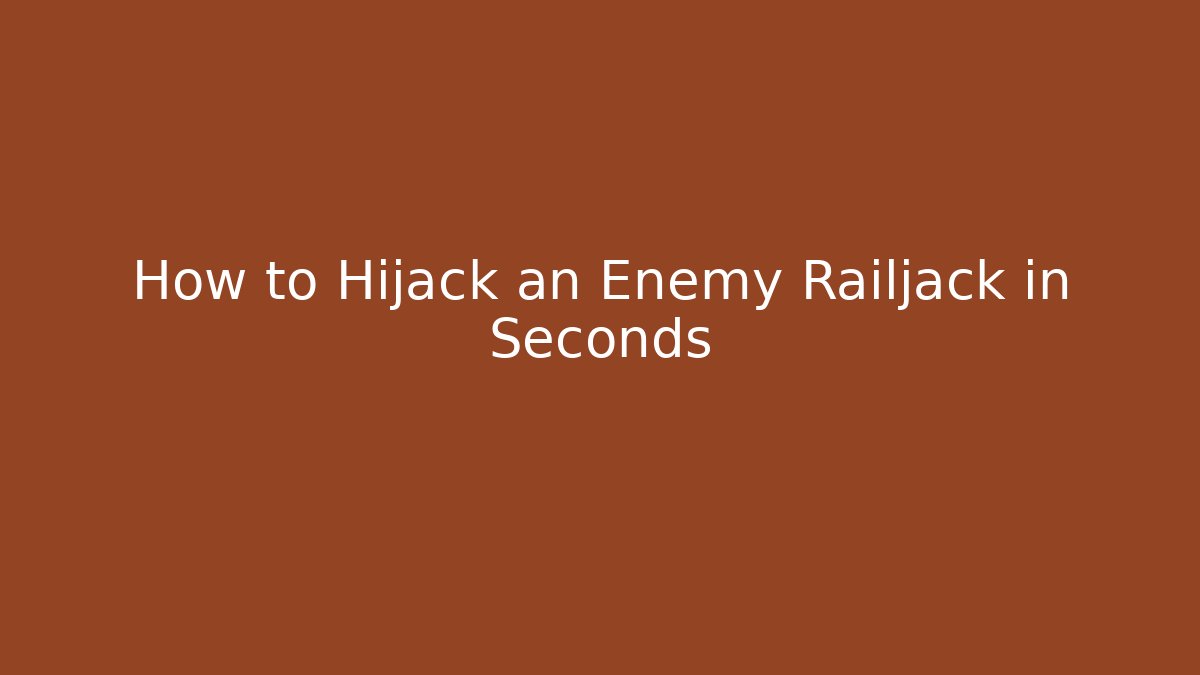 How to Hijack an Enemy Railjack in Seconds