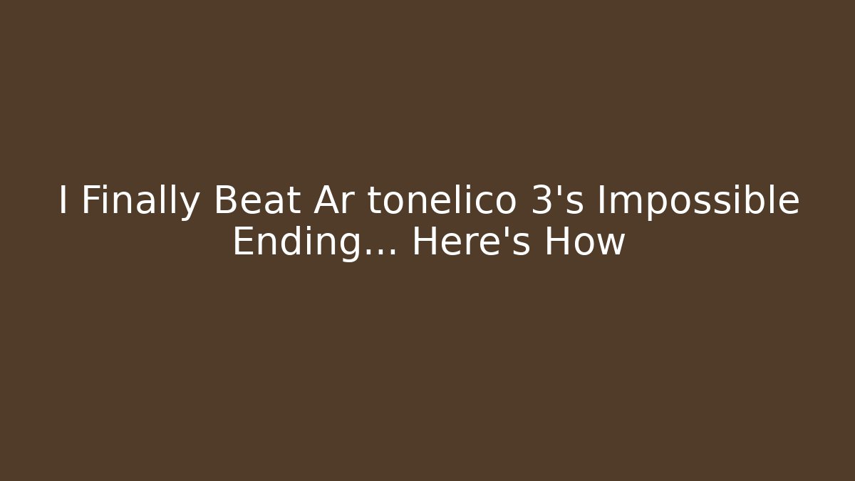 I Finally Beat Ar tonelico 3’s Impossible Ending… Here’s How - Andrea Zevedo