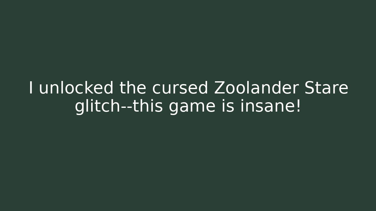 I unlocked the cursed Zoolander Stare glitch—this game is insane!