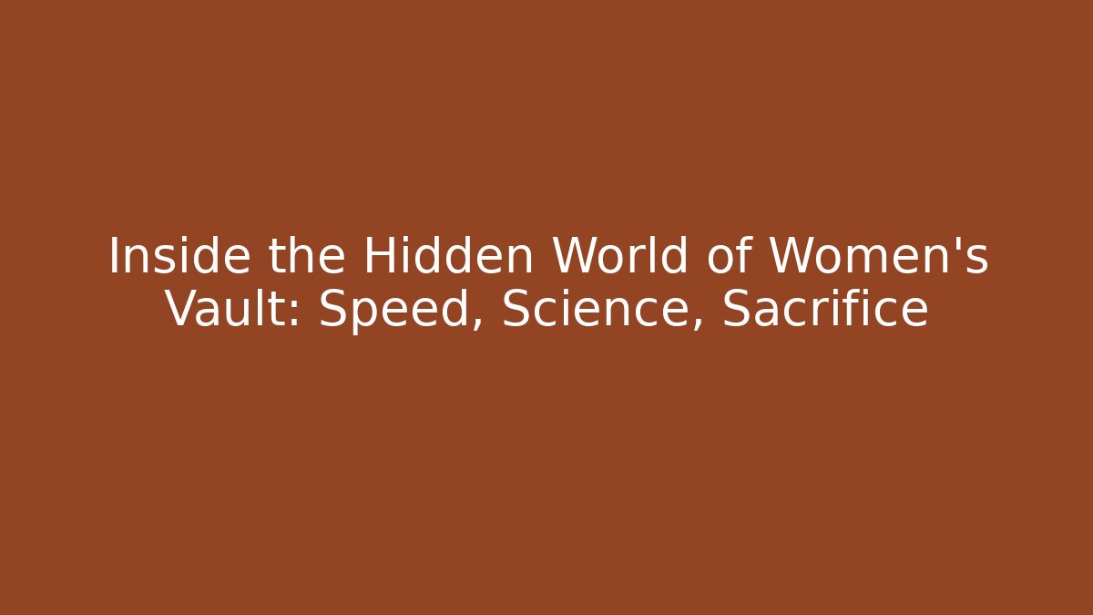 Inside the Hidden World of Women's Vault: Speed, Science, Sacrifice