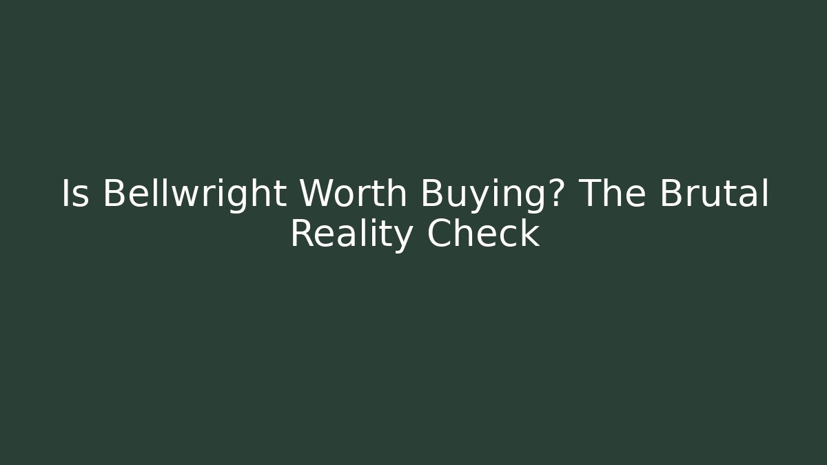 Is Bellwright Worth Buying? The Brutal Reality Check - Andrea Zevedo