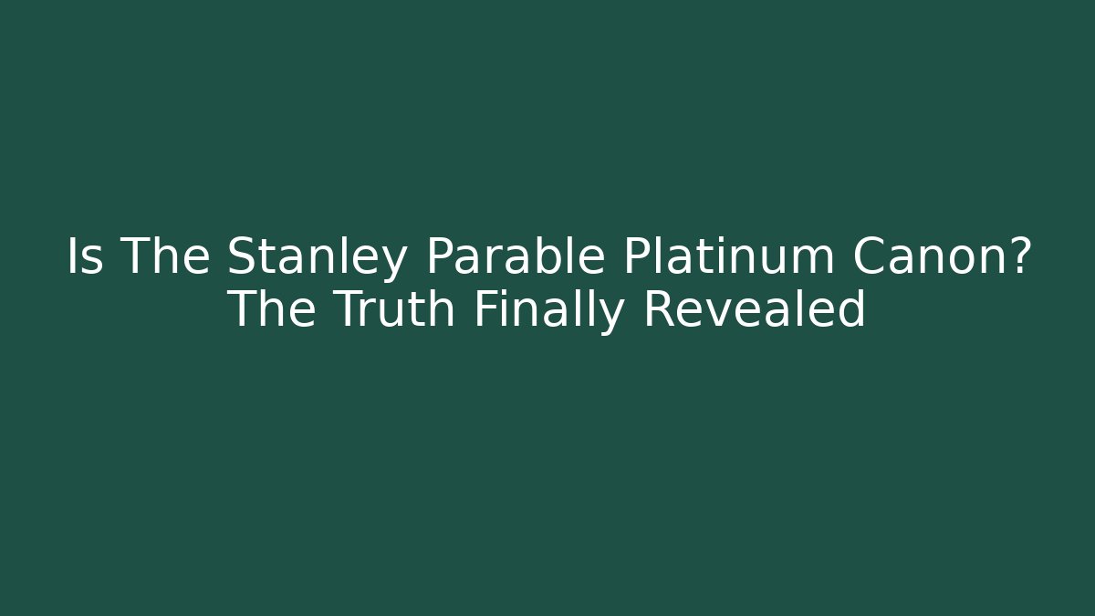Is The Stanley Parable Platinum Canon? The Truth Finally Revealed
