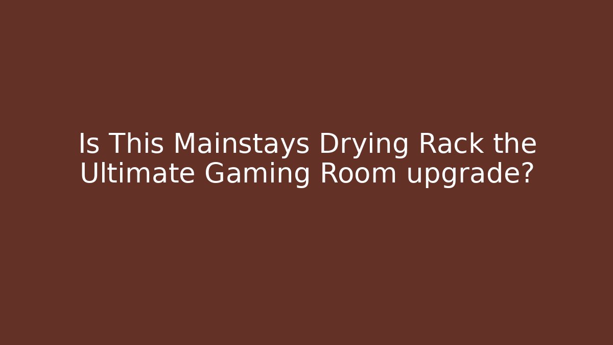 Is This Mainstays Drying Rack the Ultimate Gaming Room upgrade?