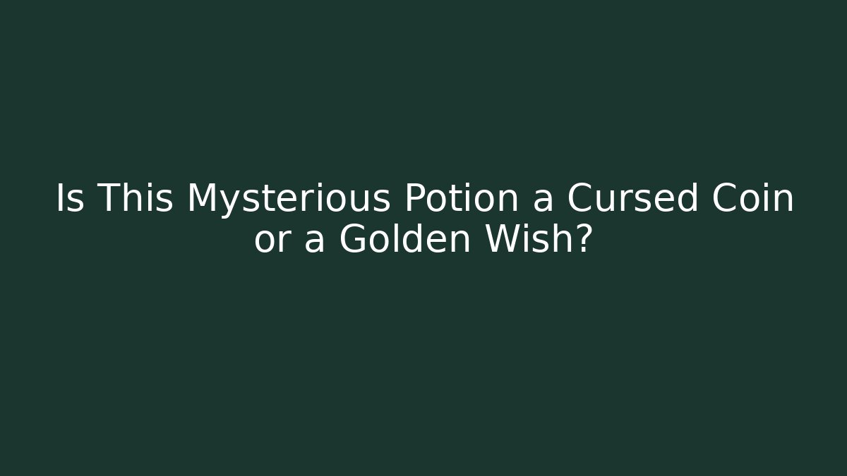Is This Mysterious Potion a Cursed Coin or a Golden Wish?