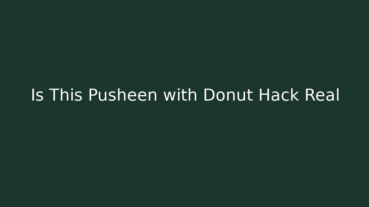 Is This Pusheen with Donut Hack Real