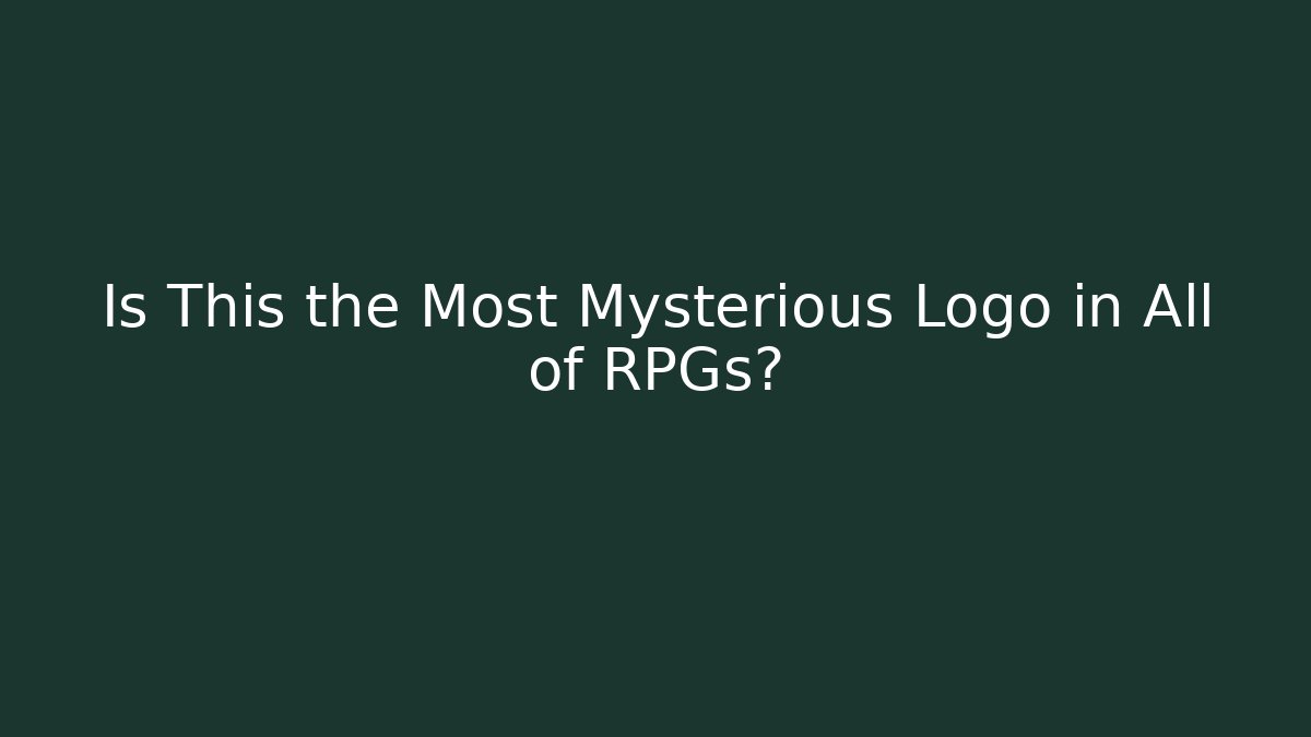 Is This the Most Mysterious Logo in All of RPGs?
