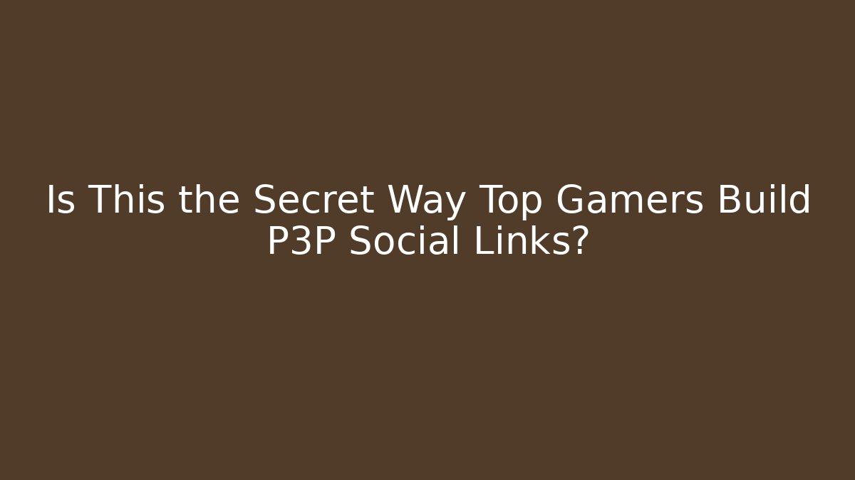 Is This the Secret Way Top Gamers Build P3P Social Links?