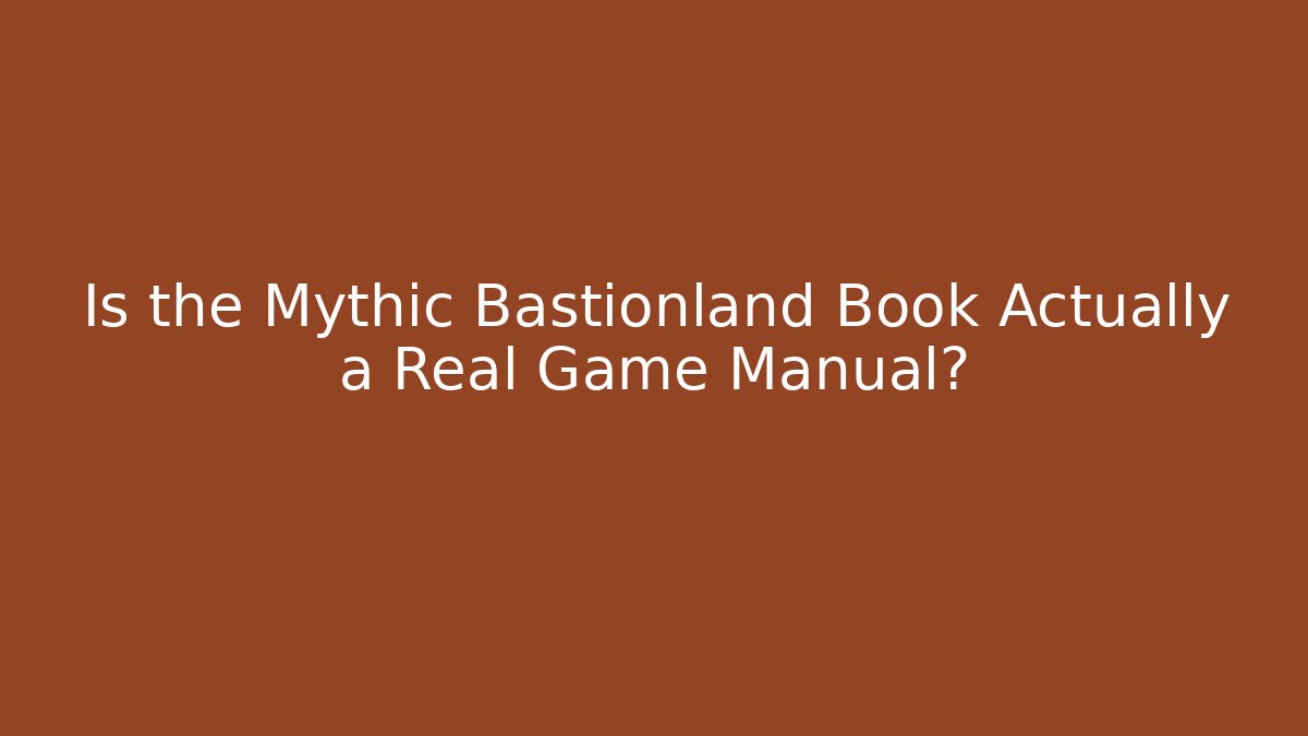 Is the Mythic Bastionland Book Actually a Real Game Manual? - Andrea Zevedo