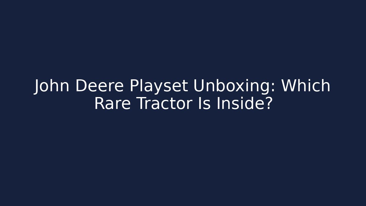 John Deere Playset Unboxing: Which Rare Tractor Is Inside? - Andrea Zevedo