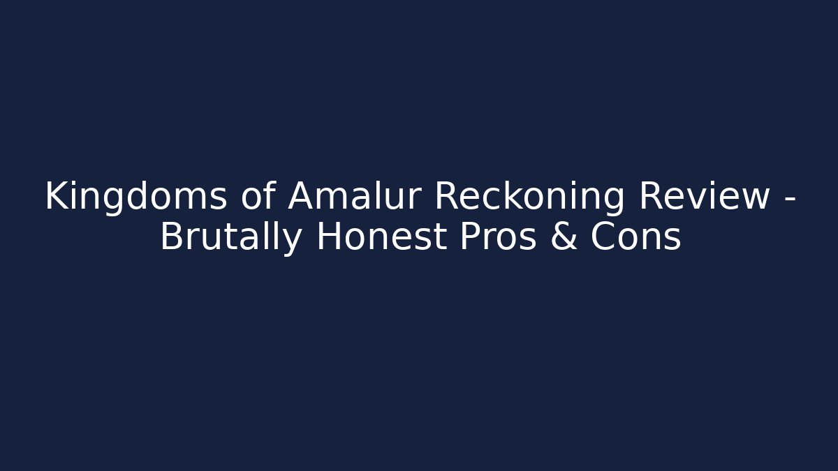 Kingdoms of Amalur Reckoning Review - Brutally Honest Pros & Cons