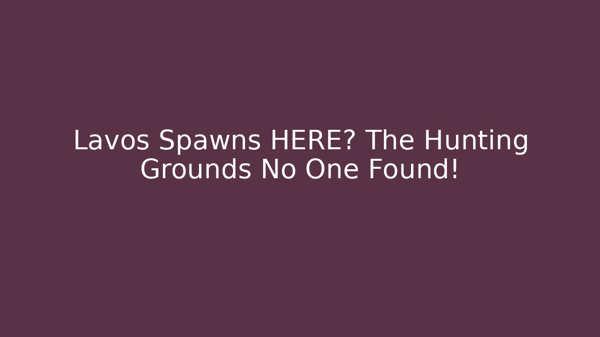 Lavos Spawns HERE? The Hunting Grounds No One Found! - Andrea Zevedo