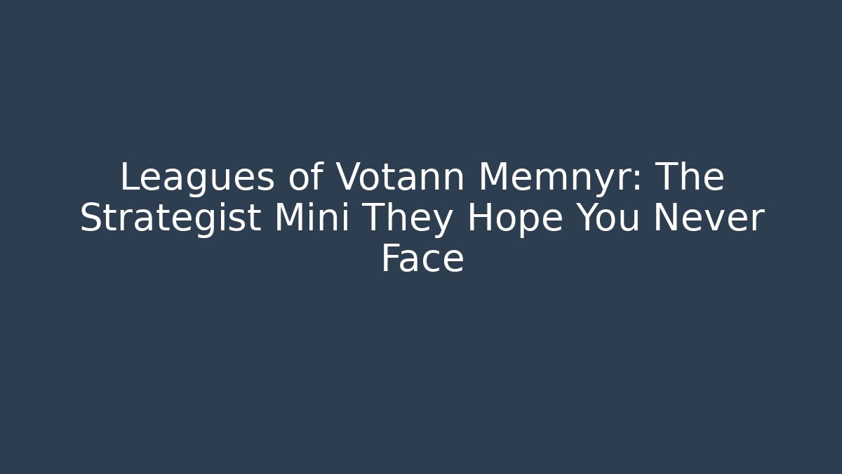 Leagues of Votann Memnyr: The Strategist Mini They Hope You Never Face