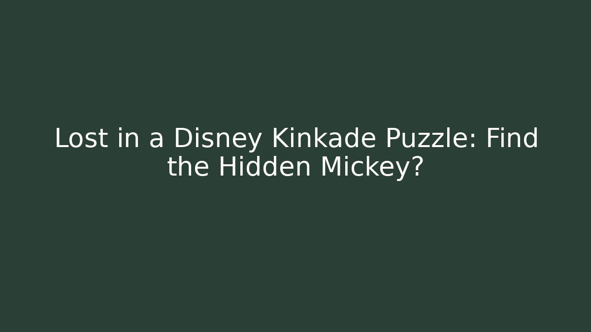 Lost in a Disney Kinkade Puzzle: Find the Hidden Mickey?