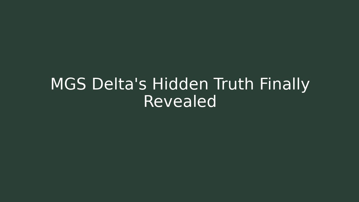 MGS Delta's Hidden Truth Finally Revealed