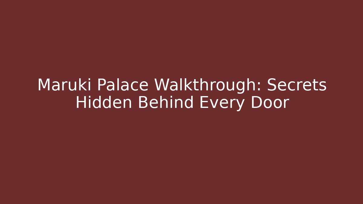 Maruki Palace Walkthrough: Secrets Hidden Behind Every Door - Andrea Zevedo