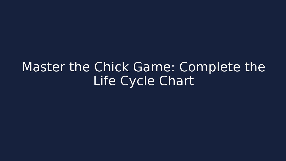 Master the Chick Game: Complete the Life Cycle Chart - Andrea Zevedo