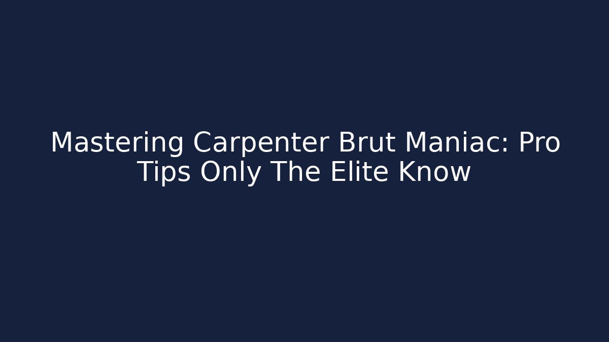 Mastering Carpenter Brut Maniac: Pro Tips Only The Elite Know - Andrea Zevedo