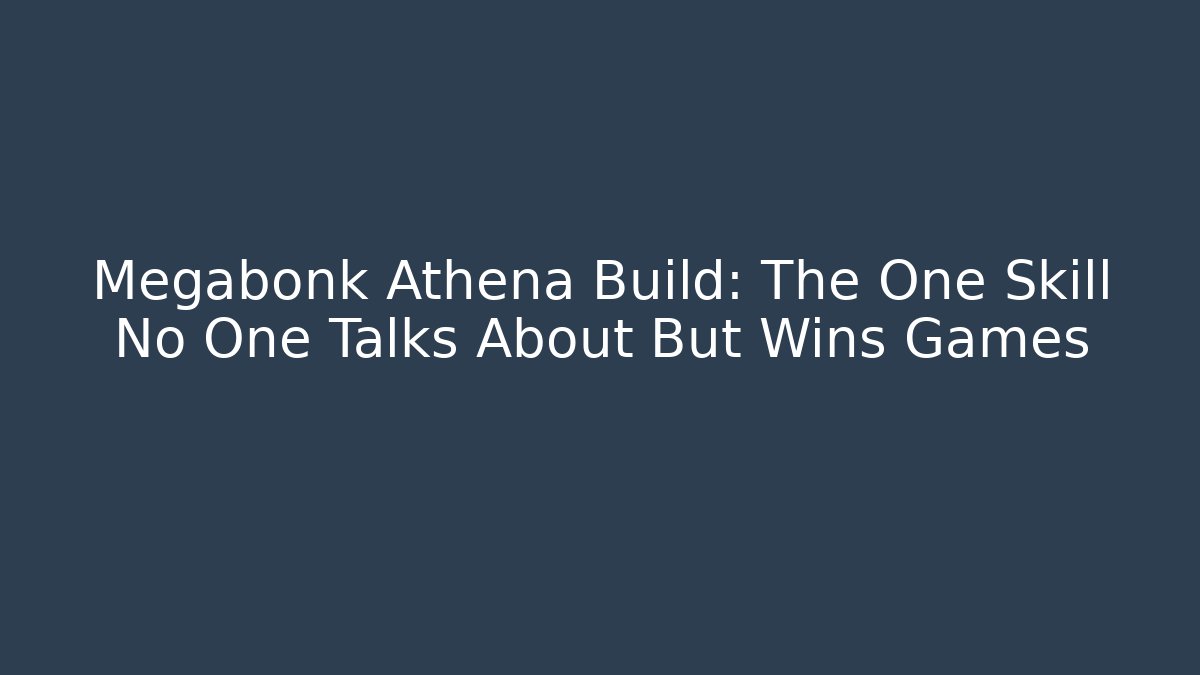 Megabonk Athena Build: The One Skill No One Talks About But Wins Games