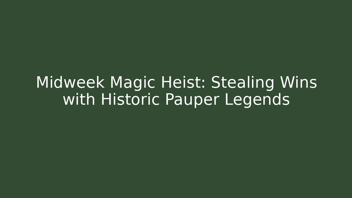 Midweek Magic Heist: Stealing Wins with Historic Pauper Legends