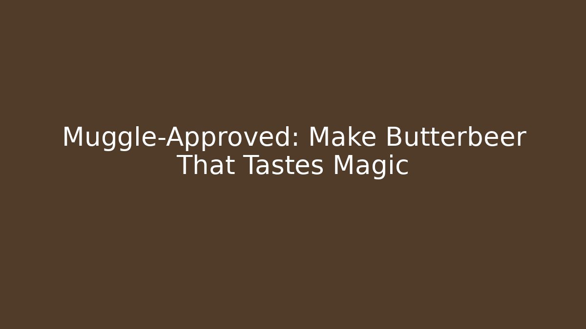 Muggle-Approved: Make Butterbeer That Tastes Magic