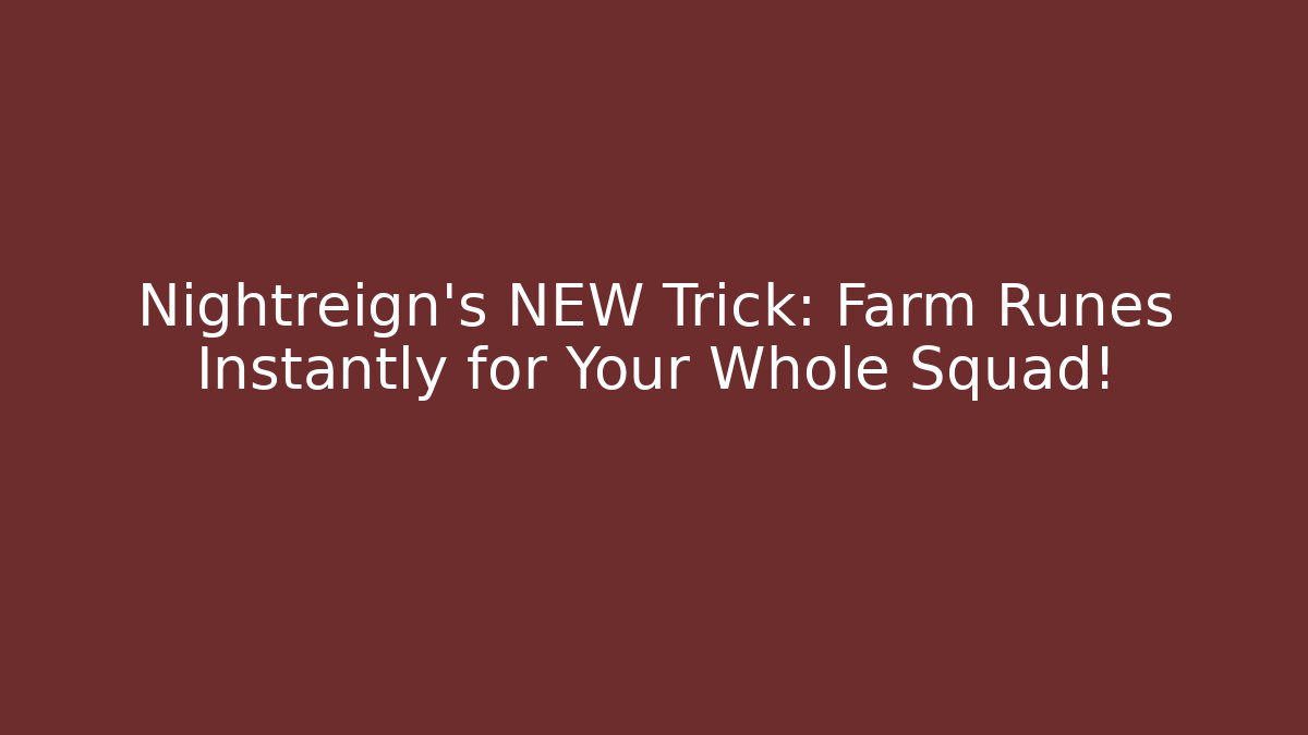 Nightreign's NEW Trick: Farm Runes Instantly for Your Whole Squad!